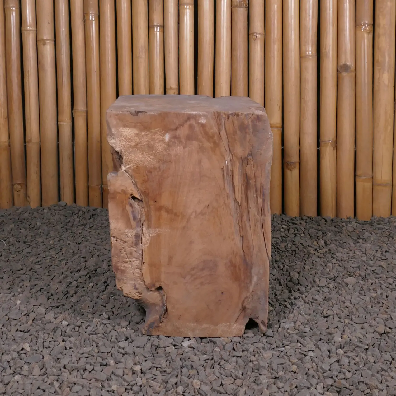  Product image 3 of the product “Stool with square model made of teak wood about 40cm height ”